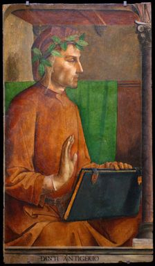 Portrait of Dante Alighieri (1265-1321), 1476. Artist: Justus van Gent (Joos van Wassenhove) (ca 1410-ca 1480)