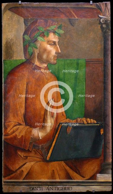 Portrait of Dante Alighieri (1265-1321), 1476. Artist: Justus van Gent (Joos van Wassenhove) (ca 1410-ca 1480)