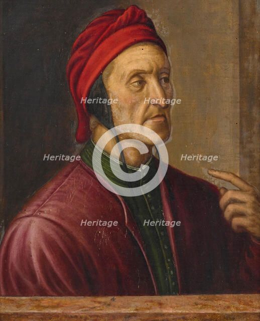 Portrait of Dante Alighieri (1265-1321), 16th century. Creator: Pontormo (1494-1557).