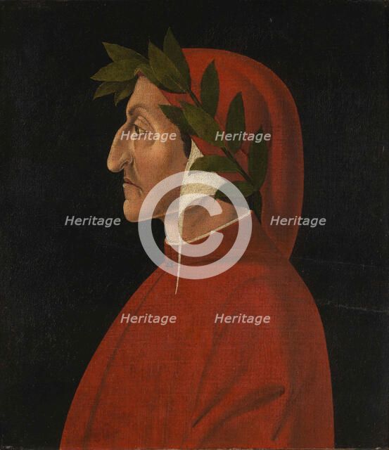 Portrait of Dante Alighieri (1265-1321), c. 1500. Creator: Anonymous.