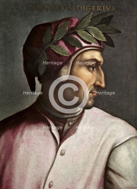 Portrait of Dante Alighieri (Giovio Series), 1566-1568. Artist: Dell'Altissimo, Cristofano (1525-1605)