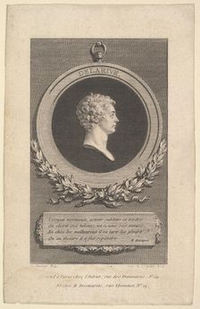 Portrait of De Larive, 1785. Creator: Augustin de Saint-Aubin