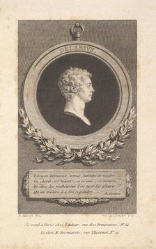 Portrait of De Larive, 1785. Creator: Augustin de Saint-Aubin