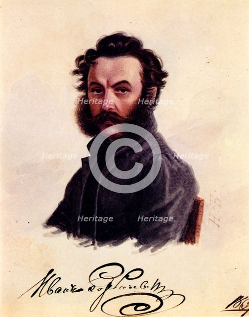Portrait of Decembrist Ivan Horbachevsky (1800-1869), 1837. Artist: Bestuzhev, Nikolai Alexandrovich (1791-1855)