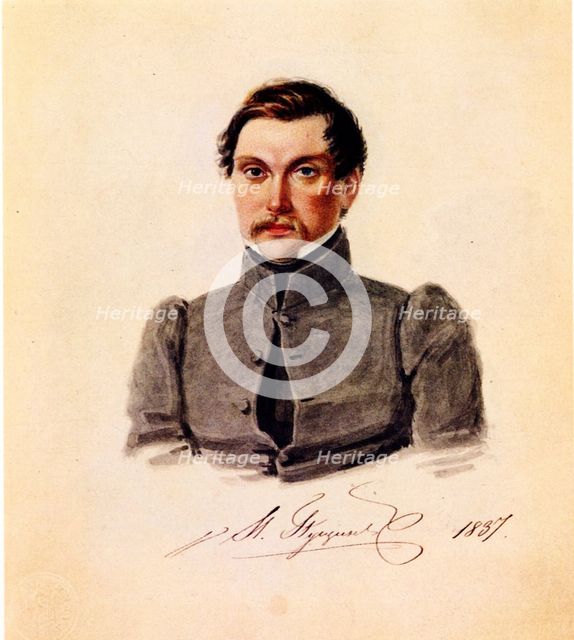 Portrait of Decembrist Ivan Pushchin (1798-1859), 1837. Artist: Bestuzhev, Nikolai Alexandrovich (1791-1855)