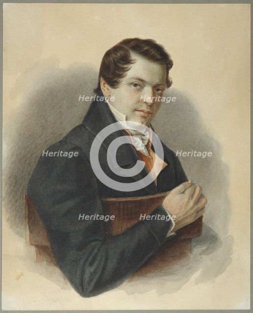 Portrait of Decembrist Mikhail Naryshkin (1798-1863), 1832. Artist: Bestuzhev, Nikolai Alexandrovich (1791-1855)