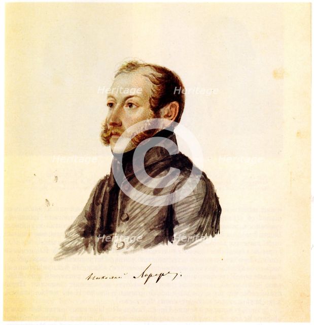 Portrait of Decembrist Nikolai Lorer (1794-1873), 1832-1833. Artist: Bestuzhev, Nikolai Alexandrovich (1791-1855)