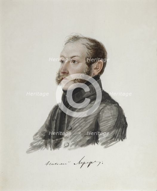 Portrait of Decembrist Nikolai Lorer (1794-1873), 1832-1833. Artist: Bestuzhev, Nikolai Alexandrovich (1791-1855)