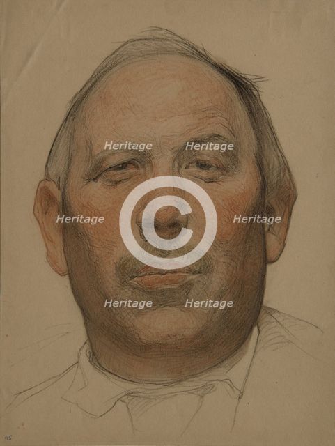 Portrait of Demyan Bedny (1883-1945), 1920s. Artist: Andreev, Nikolai Andreevich (1873-1932)