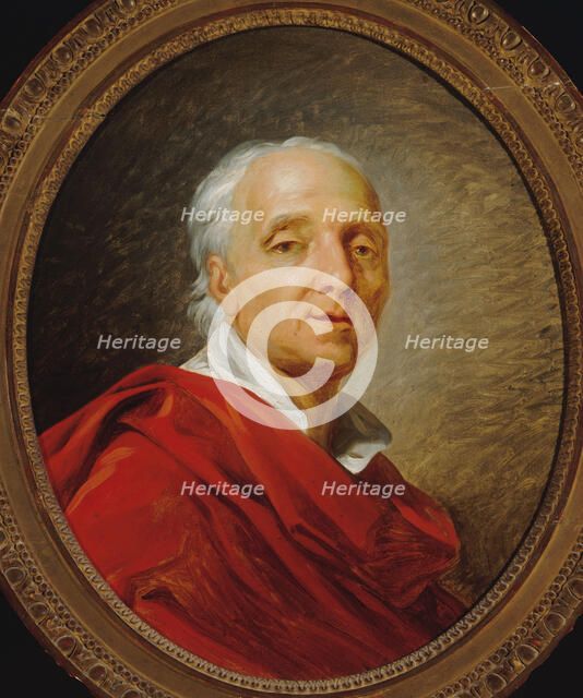 Portrait of Denis Diderot (1713-1784), 1784. Creator: Berthélemy, Jean-Simon (1743-1811).