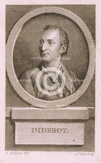 Portrait of Denis Diderot (1713–1784). Artist: Saint-Aubin, Augustin, de (1736-1807)