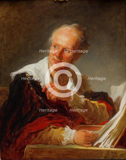 Portrait of Denis Diderot (1713–1784), ca 1769. Artist: Fragonard, Jean Honoré (1732-1806)