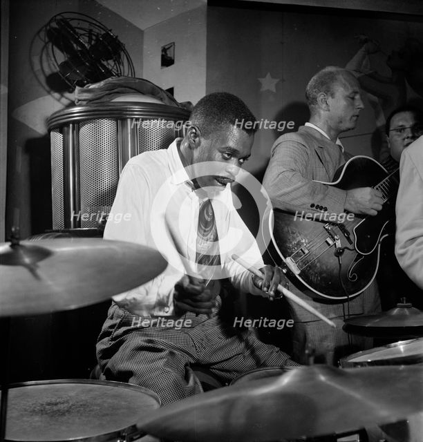 Portrait of Denzil Best, Billy Bauer, and Chubby Jackson, Pied Piper, New York, N.Y., ca. Sept. 1947 Creator: William Paul Gottlieb.