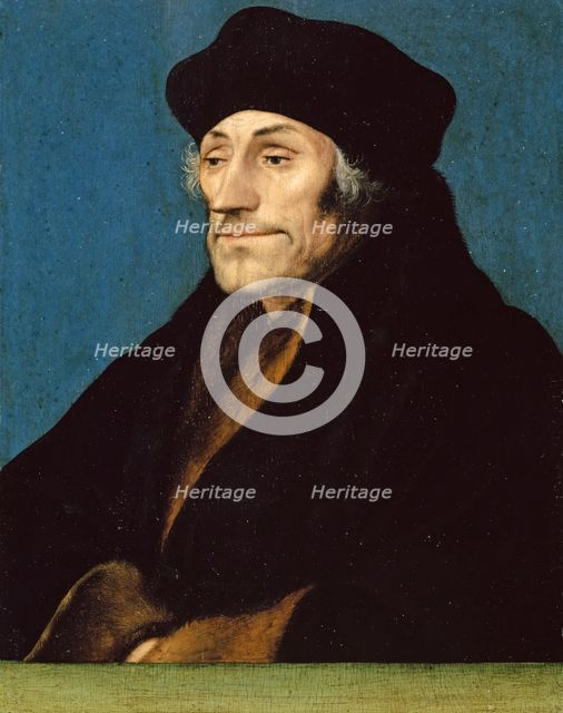 Portrait of Desiderius Erasmus, after Hans Holbein the Younger, 1530. Creator: Workshop of Hans Holbein the Younger.