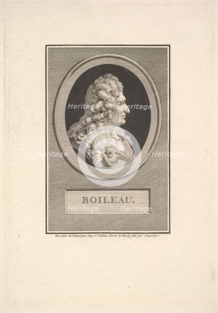 Portrait of Despréaux Nicolas Boileau, 1800. Creator: Augustin de Saint-Aubin.