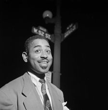 Portrait of Dizzy Gillespie, 52nd Street, New York, N.Y., 1946. Creator: William Paul Gottlieb