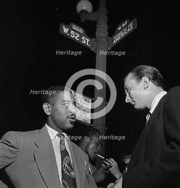 Portrait of Dizzy Gillespie, 52nd Street, New York, N.Y., 1946. Creator: William Paul Gottlieb.