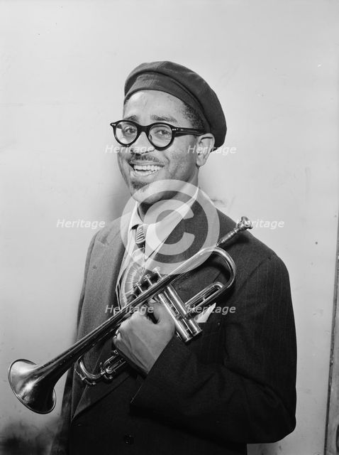 Portrait of Dizzy Gillespie, New York, N.Y., ca. May 1947. Creator: William Paul Gottlieb.