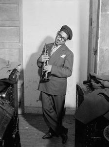 Portrait of Dizzy Gillespie, New York, N.Y., ca. May 1947. Creator: William Paul Gottlieb