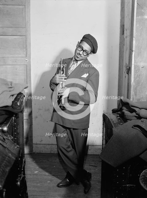 Portrait of Dizzy Gillespie, New York, N.Y., ca. May 1947. Creator: William Paul Gottlieb.
