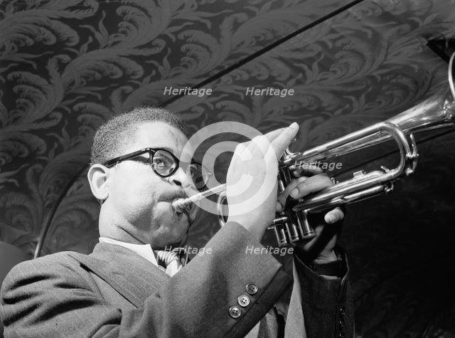 Portrait of Dizzy Gillespie, New York, N.Y., ca. May 1947. Creator: William Paul Gottlieb.