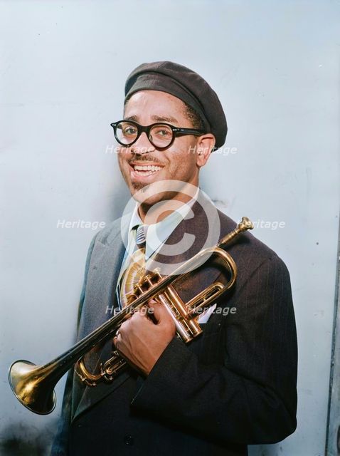 Portrait of Dizzy Gillespie, New York, N.Y., ca. May 1947. Creator: William Paul Gottlieb.