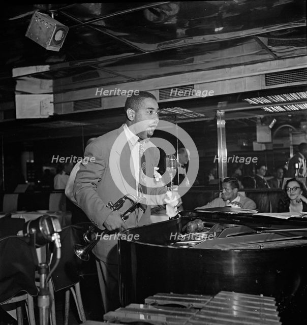 Portrait of Dizzy Gillespie, Downbeat, New York, N.Y., 1946. Creator: William Paul Gottlieb.