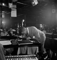 Portrait of Dizzy Gillespie, Downbeat, New York, N.Y., ca. Aug. 1947. Creator: William Paul Gottlieb