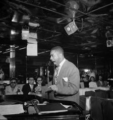 Portrait of Dizzy Gillespie, Downbeat, New York, N.Y., ca. Aug. 1947. Creator: William Paul Gottlieb