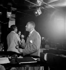 Portrait of Dizzy Gillespie, Downbeat, New York, N.Y., ca. Aug. 1947. Creator: William Paul Gottlieb