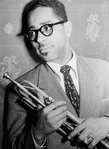 Portrait of Dizzy Gillespie, Famous Door, New York, N.Y., ca. June 1946. Creator: William Paul Gottlieb