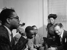 Portrait of Dizzy Gillespie, Tadd Dameron, Hank Jones...Mary Lou Williams apartment, N.Y., 1947. Creator: William Paul Gottlieb