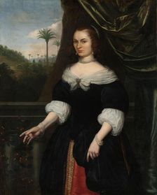 Portrait of Dina Lems, Wife of Jan Valckenburgh, c.1660. Creator: Daniel Vertangen