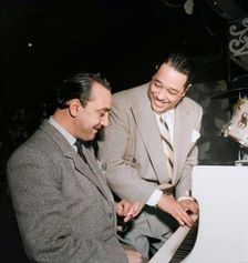 Portrait of Django Reinhardt and Duke Ellington, Aquarium, New York, N.Y., ca. Nov. 1946. Creator: William Paul Gottlieb