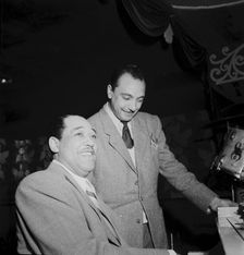 Portrait of Django Reinhardt and Duke Ellington, Aquarium, New York, N.Y., ca. Nov. 1946. Creator: William Paul Gottlieb