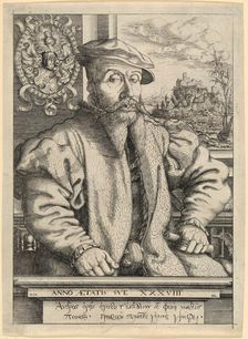 Portrait of Dr Georg von Roggenbach at the age of 38, 1554. Creator: Lautensack; Hans Sebald (1524-1563)