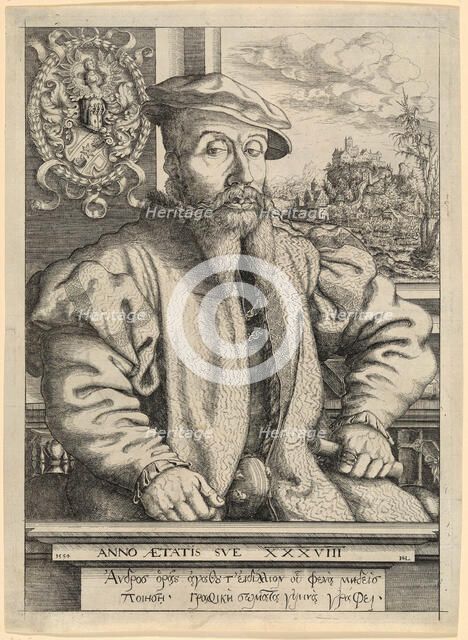Portrait of Dr Georg von Roggenbach at the age of 38, 1554. Creator: Lautensack; Hans Sebald (1524-1563).