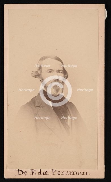 Portrait of Dr. Edward R. Foreman (1808-1885), Before 1876. Creator: Unknown.