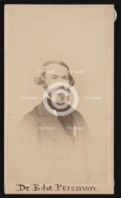 Portrait of Dr. Edward R. Foreman (1808-1885), Before 1876. Creator: Unknown.