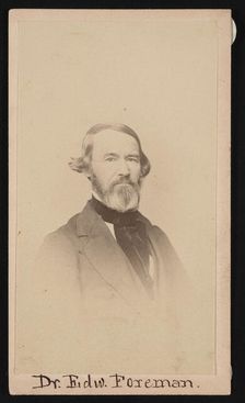 Portrait of Dr. Edward R. Foreman (1808-1885), Before 1876. Creator: Unknown