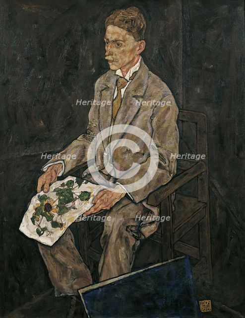 Portrait of Dr. Franz Martin Haberditzl, 1917. Creator: Egon Schiele.