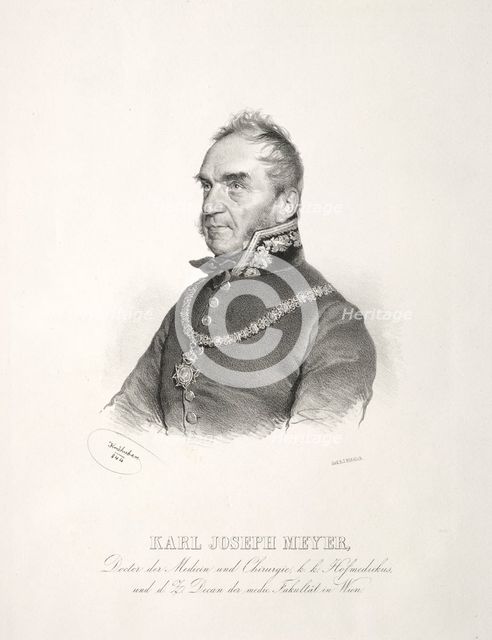 Portrait of Dr. Karl Joseph Meyer, 1844. Creator: Joseph Kriehuber (German, 1800-1876).