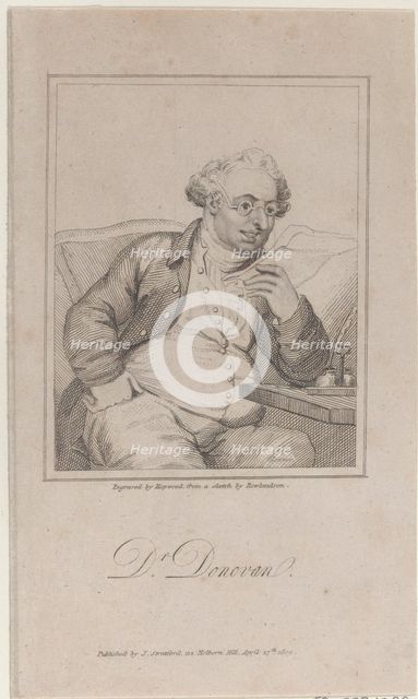 Portrait of Dr. Jeremiah Donovan, an army surgeon, 1809. Creator: James Hopwood the Elder.