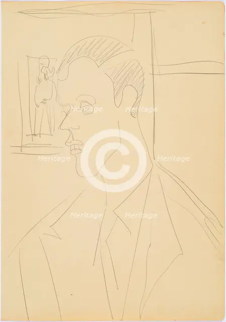 Portrait of Dr Max Huggeler, 1932-1934. Creator: Kirchner, Ernst Ludwig (1880-1938).