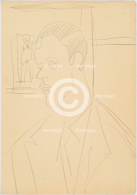 Portrait of Dr Max Huggeler, 1932-1934. Creator: Kirchner, Ernst Ludwig (1880-1938).