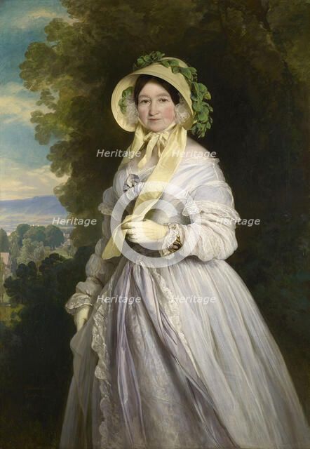 Portrait of Duchess Anna Feodorovna of Russia (1781-1860), Princess Juliane of Saxe-Coburg-Saalfeld, Creator: Winterhalter, Franz Xavier (1805-1873).