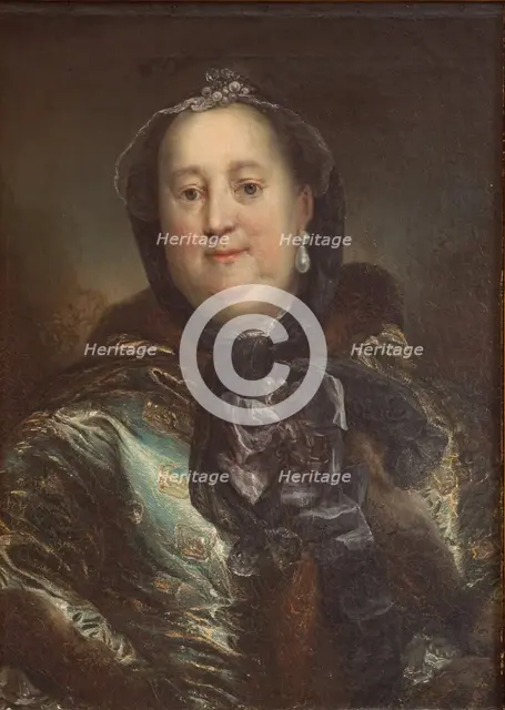 Portrait of Duchess Antoinette Amalie of Braunschweig-Wolfenbüttel, 1726-1793. Creator: Carl Gustaf Pilo.