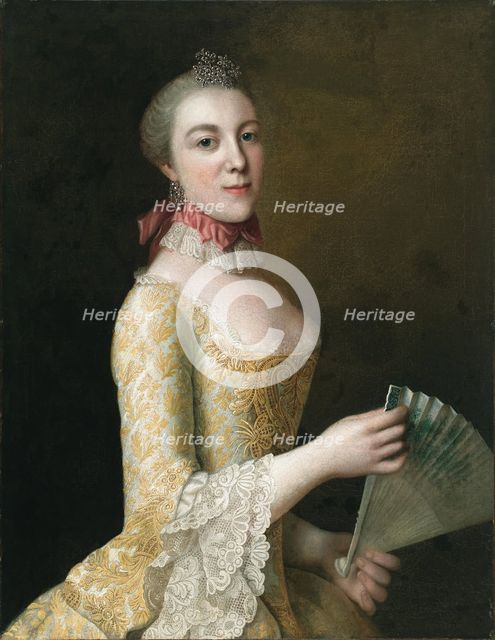 Portrait of Duchess Christiane of Mecklenburg-Strelitz (1735-1794) . Creator: Woge, Daniel (1717-1797).