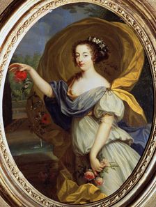 Portrait of Duchess de la Valliere as Flora 17th century. Artist: Pierre Mignard