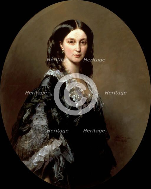 Portrait of Duchess Elizaveta Alexandrovna Baryatinskaya, née Princess Chernysheva (1826-1902), 1858 Creator: Winterhalter, Franz Xavier (1805-1873).
